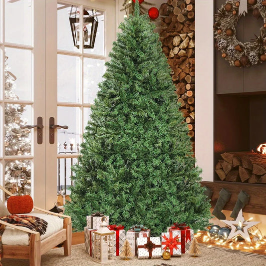 Evergreen Artificial Christmas Tree With Dense Tips And Hinges
