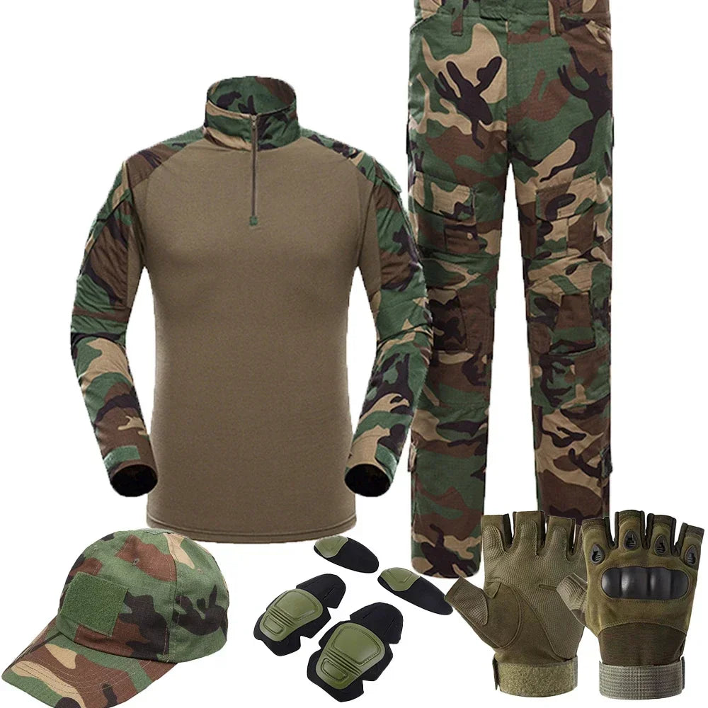 Tactical Outdoor Camouflage Uniform Set For Hunting Airsoft