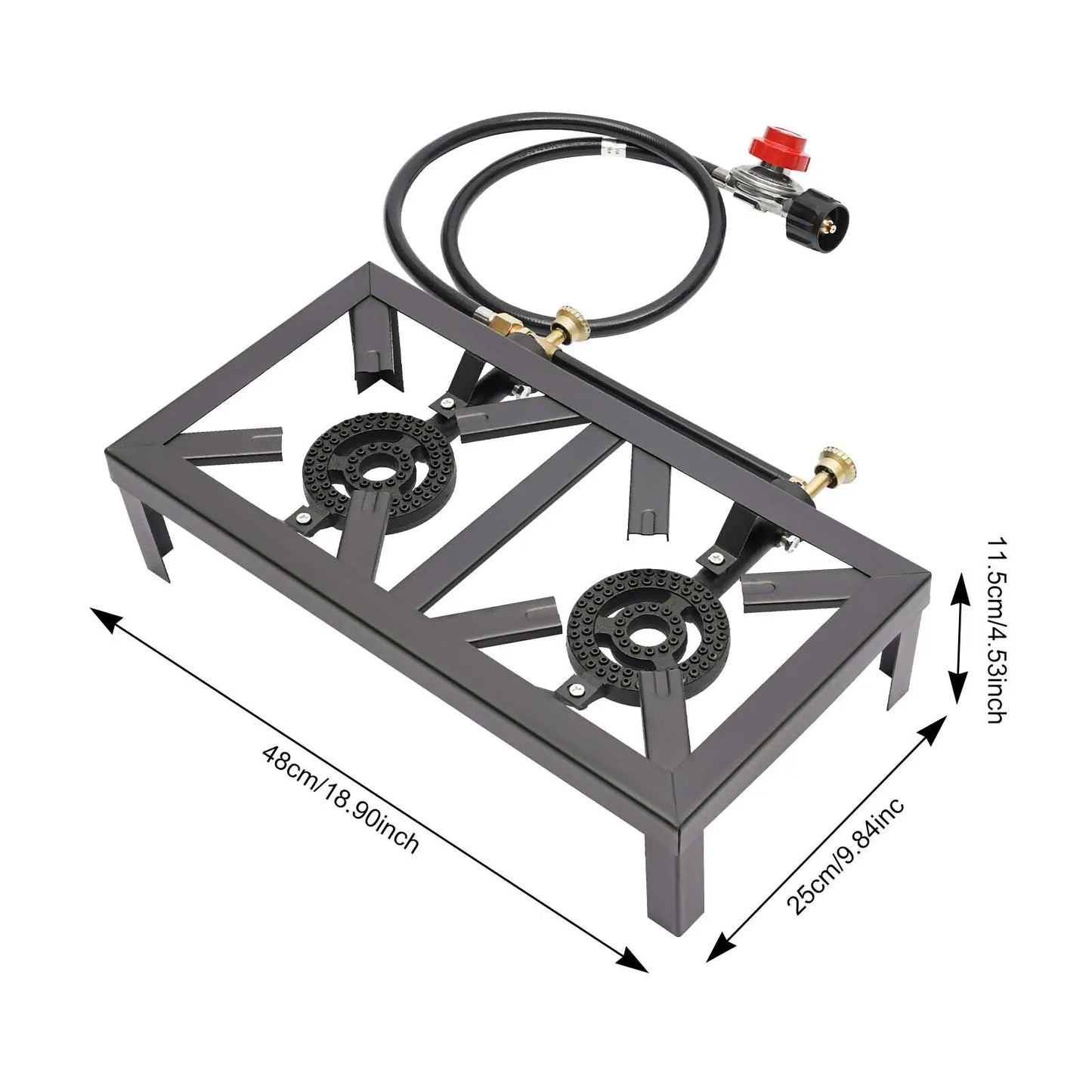 Elite Outdoor Store Cast Iron Double Burner Propane Camp Stove