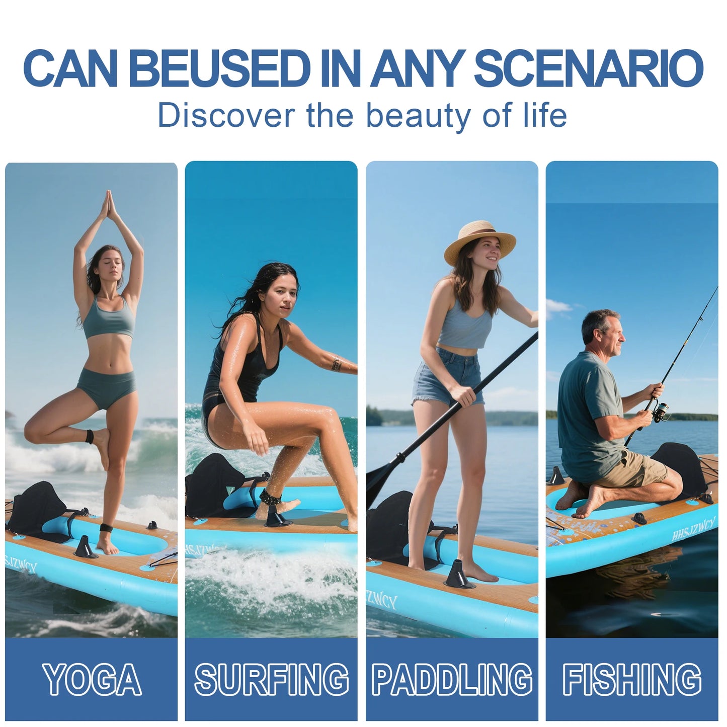 HHSJZWCY Inflatable Paddleboard Kayak With Seat For Fishing