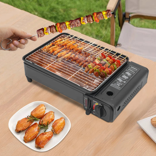 Portable Gas Barbecue Stove for Camping With Carrying Case