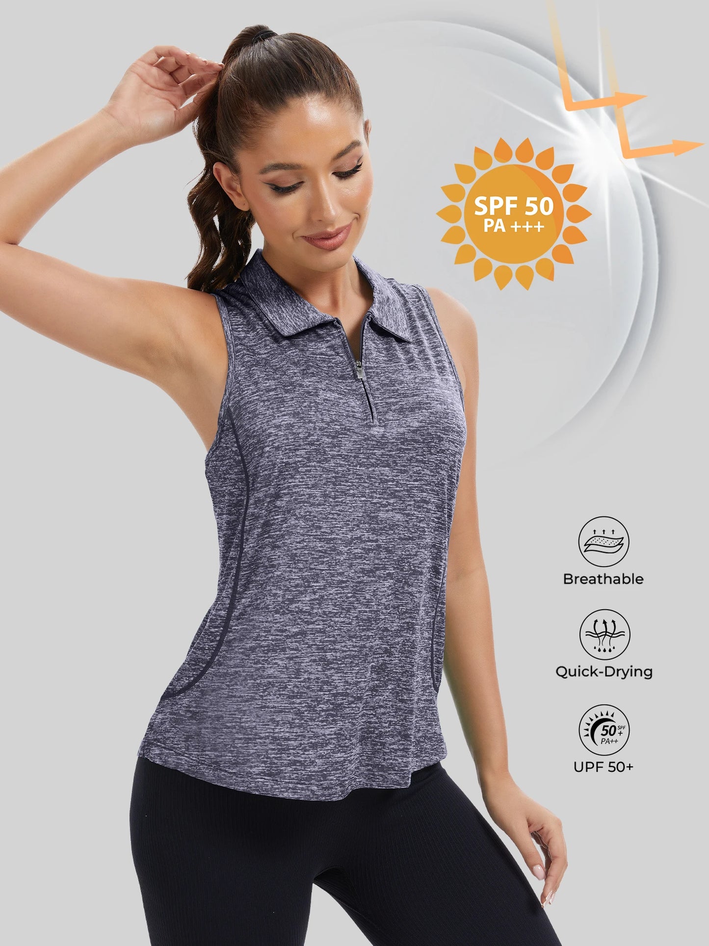 Elite Outdoor Store Sleeveless Golf Shirt Women Moisture Wicking