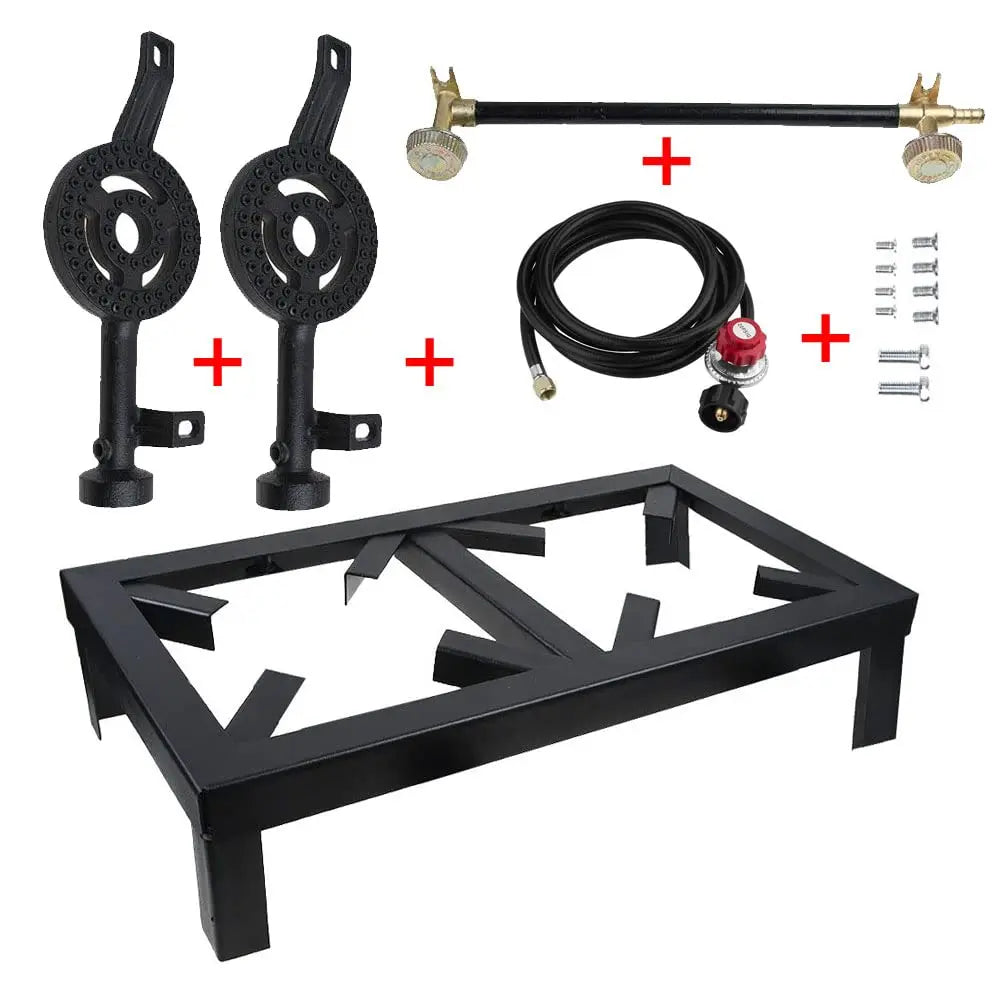 Elite Outdoor Store Cast Iron Double Burner Propane Camp Stove