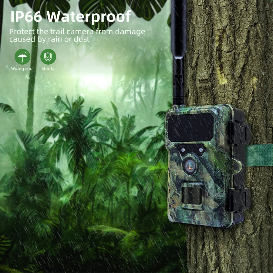 4G Cellular Trail Camera App Control 2.7K HD Night Vision