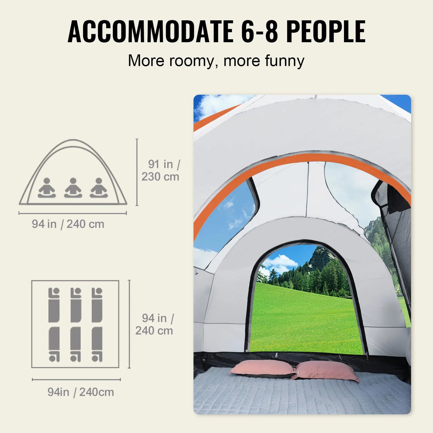 SucceBuy SUV Camping Tent Attachment for SUV With Rain Layer