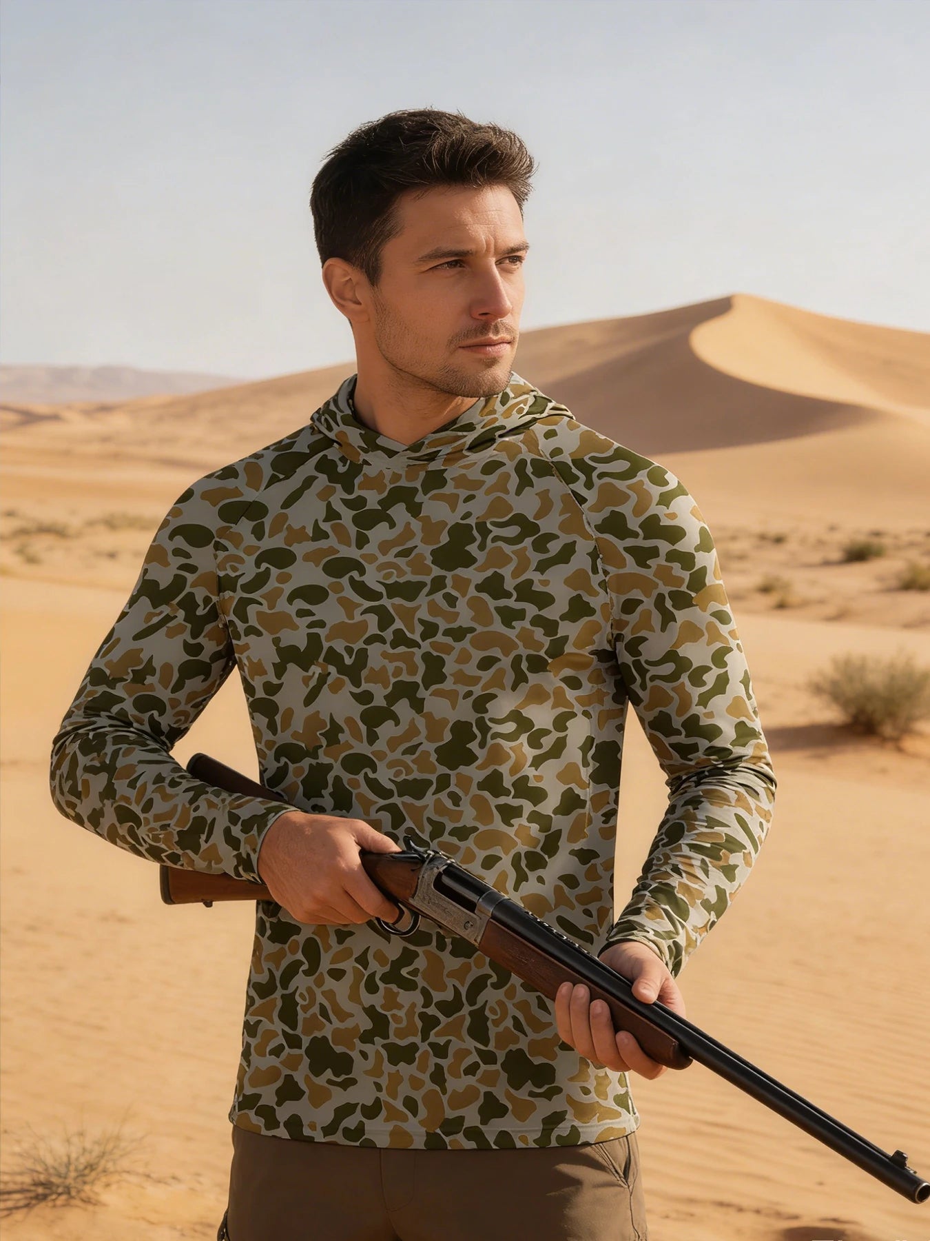 Fishing Hoodie Long Sleeve Sun Protection Shirt For Men