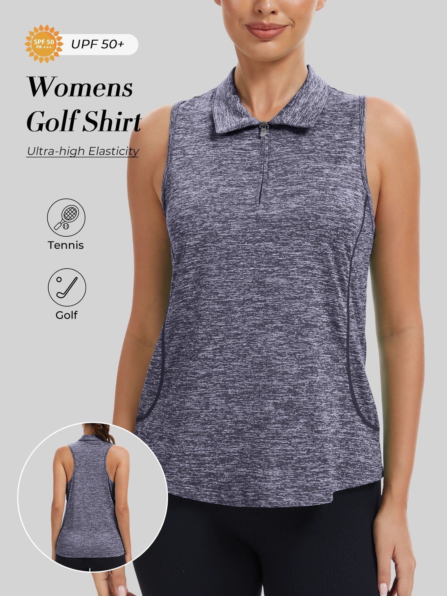 Elite Outdoor Store Sleeveless Golf Shirt Women Moisture Wicking