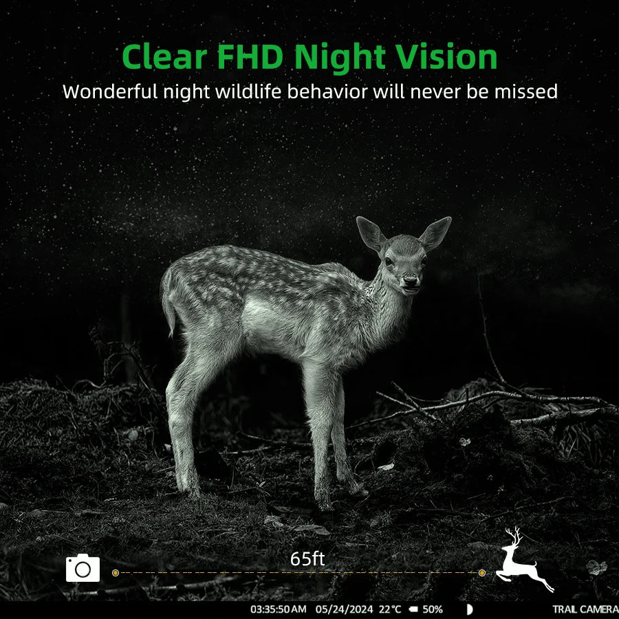 4G Cellular Trail Camera App Control 2.7K HD Night Vision