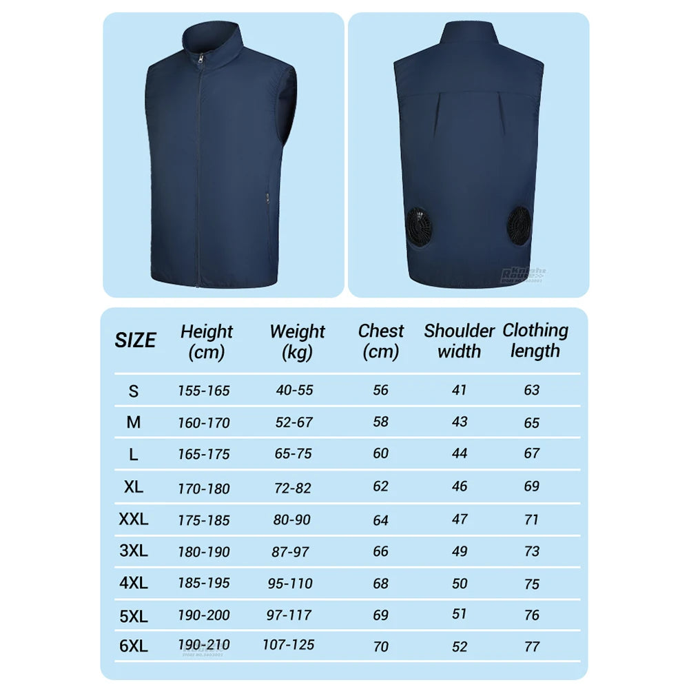 Wearable Cooling Vest With Fan For High Temperature Work