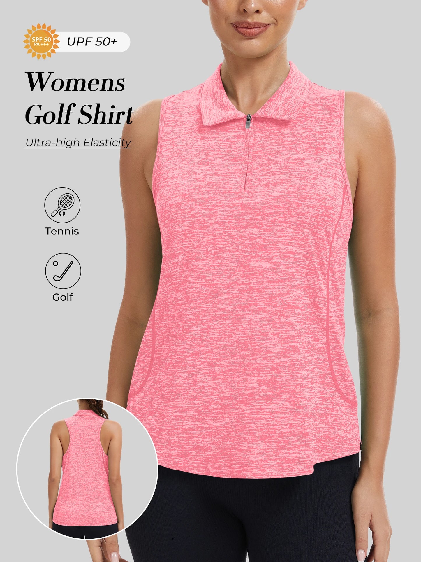 Elite Outdoor Store Sleeveless Golf Shirt Women Moisture Wicking