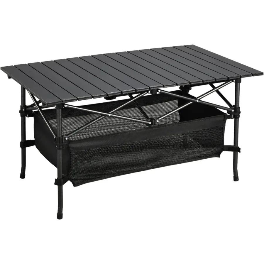 High-concerned Folding Camping Table Aluminum Roll Up With Carry Bag