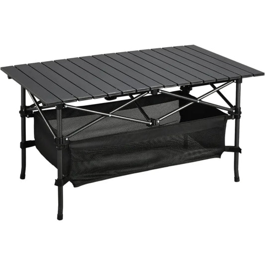 High-concerned Folding Camping Table Aluminum Roll Up With Carry Bag