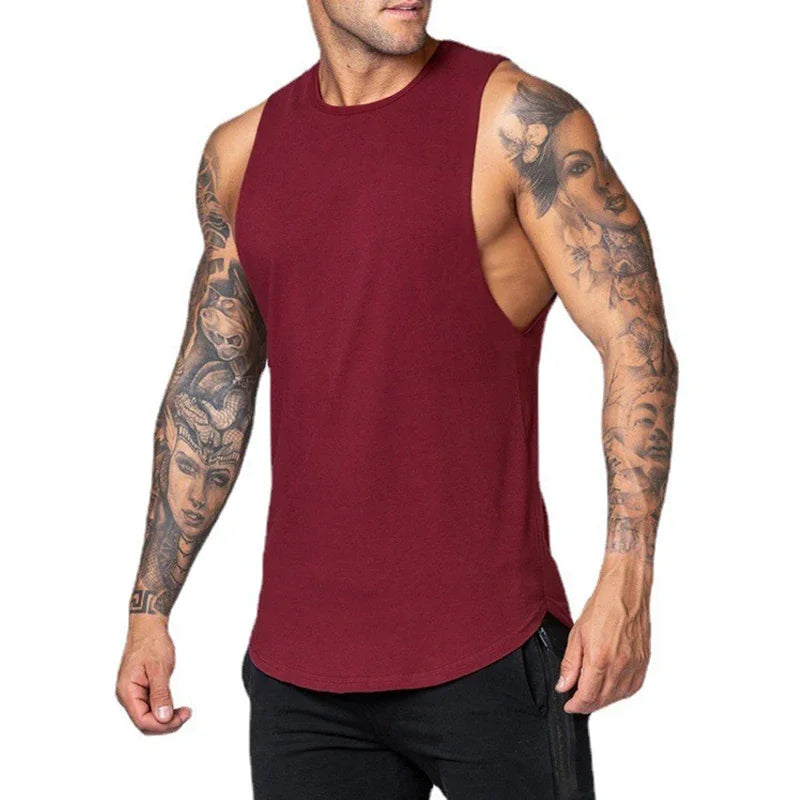 Mens Tank Top Training Singlet Sleeveless Workout Vest