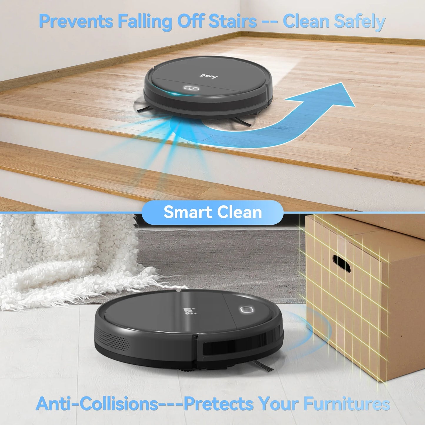 INSE Robot Vacuum Cleaner 3in1 Auto Cleaning Charging