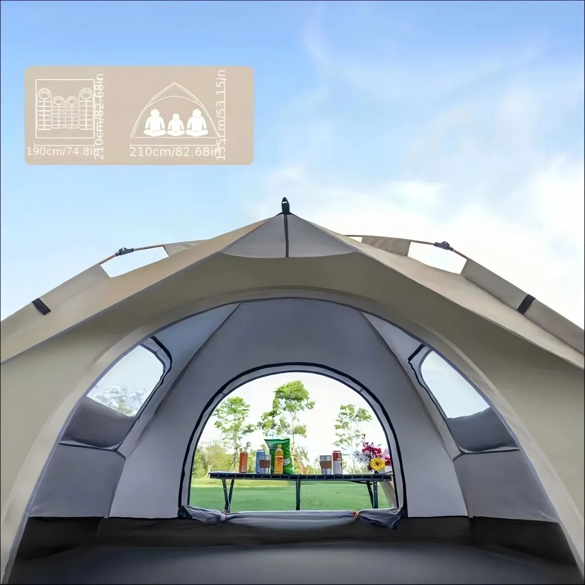 Pakicetus Auto Tent Quick Setup Sunshade For All Weather Portable