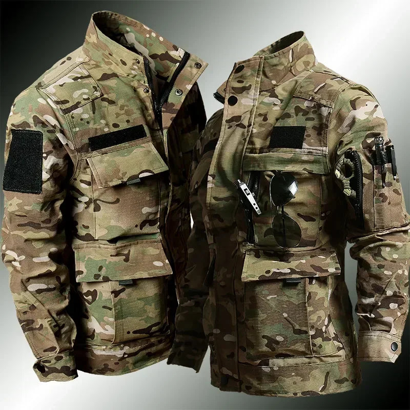 War Games Camouflage Suit Men Tactical Uniform Set 2Pcs Jacket Overalls