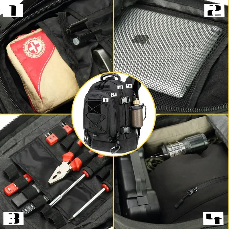 Q Unisex Tactical Backpack Nylon For Outdoor Hiking Travel
