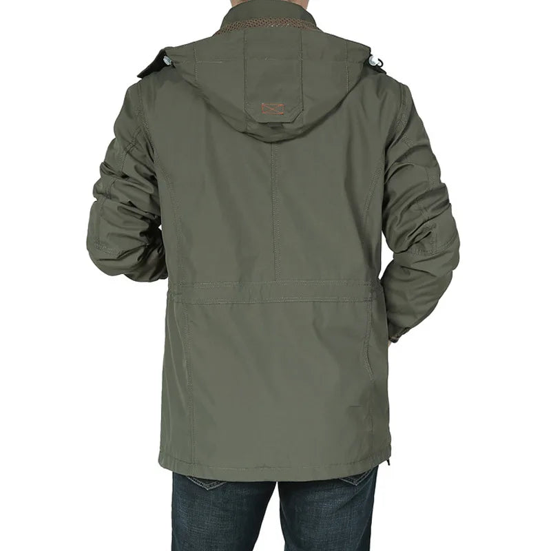 Mens Windproof Hooded Jacket Quick Dry Lightweight Coat