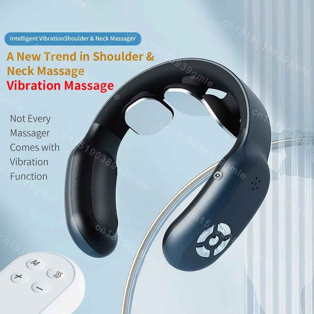 Finger Pressure Neck Massager Heated Back and Shoulder Massager Electric Kneading Neck Deep Massage Muscle Relax