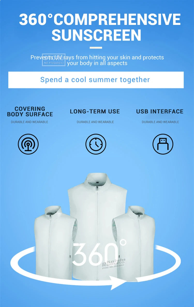 Wearable Cooling Vest With Fan For High Temperature Work