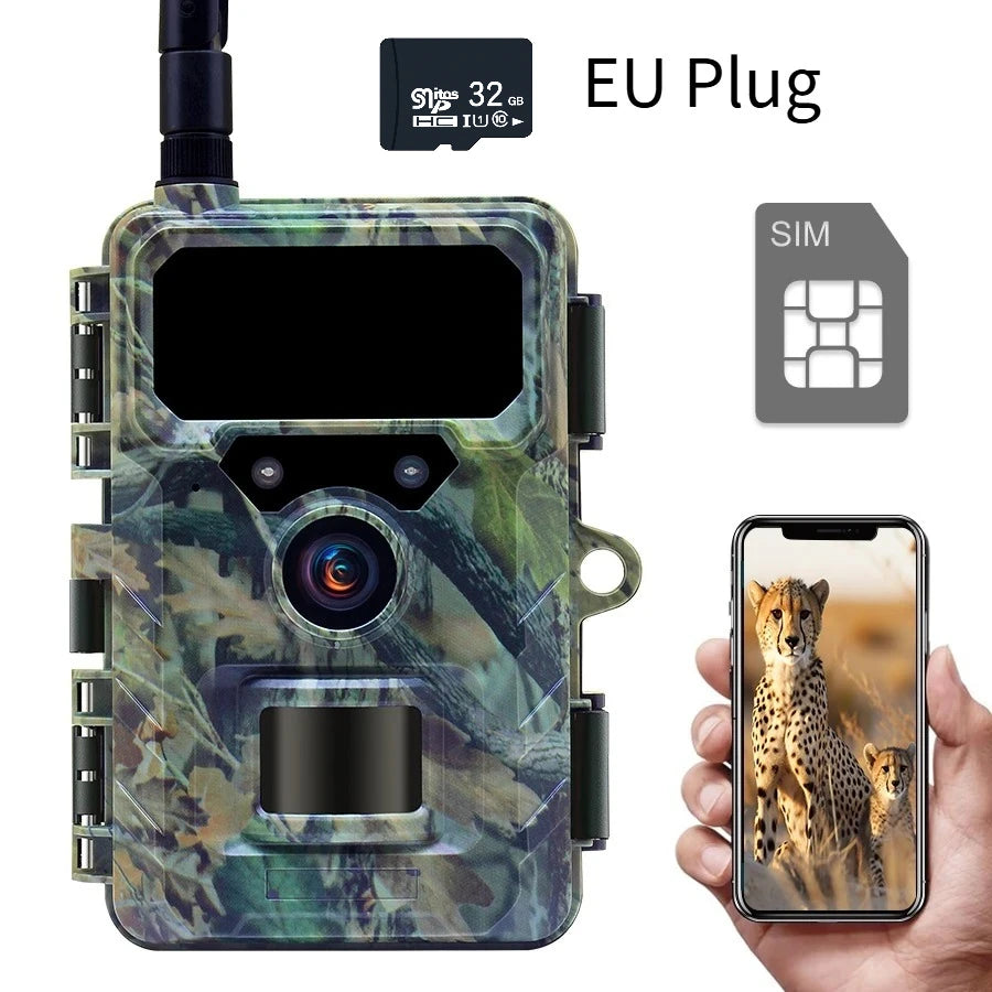 4G Cellular Trail Camera App Control 2.7K HD Night Vision