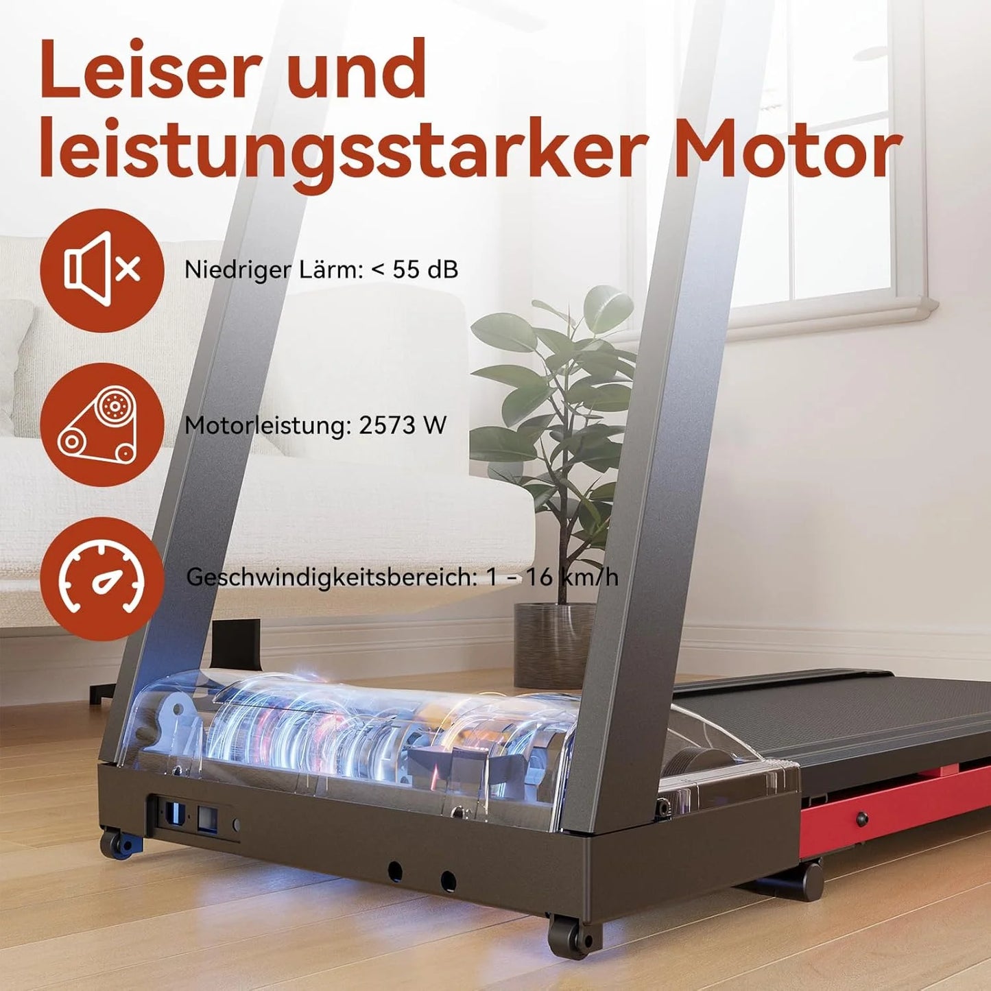 3.5HP Foldable Treadmill With 6 Percent Incline Bluetooth APP