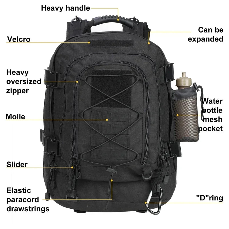 Q Tactical Laptop Backpack For Men And Women Water Resistant