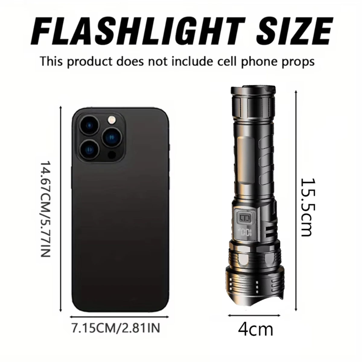 Skywolfeye USB Rechargeable High Power LED Flashlight for Camping
