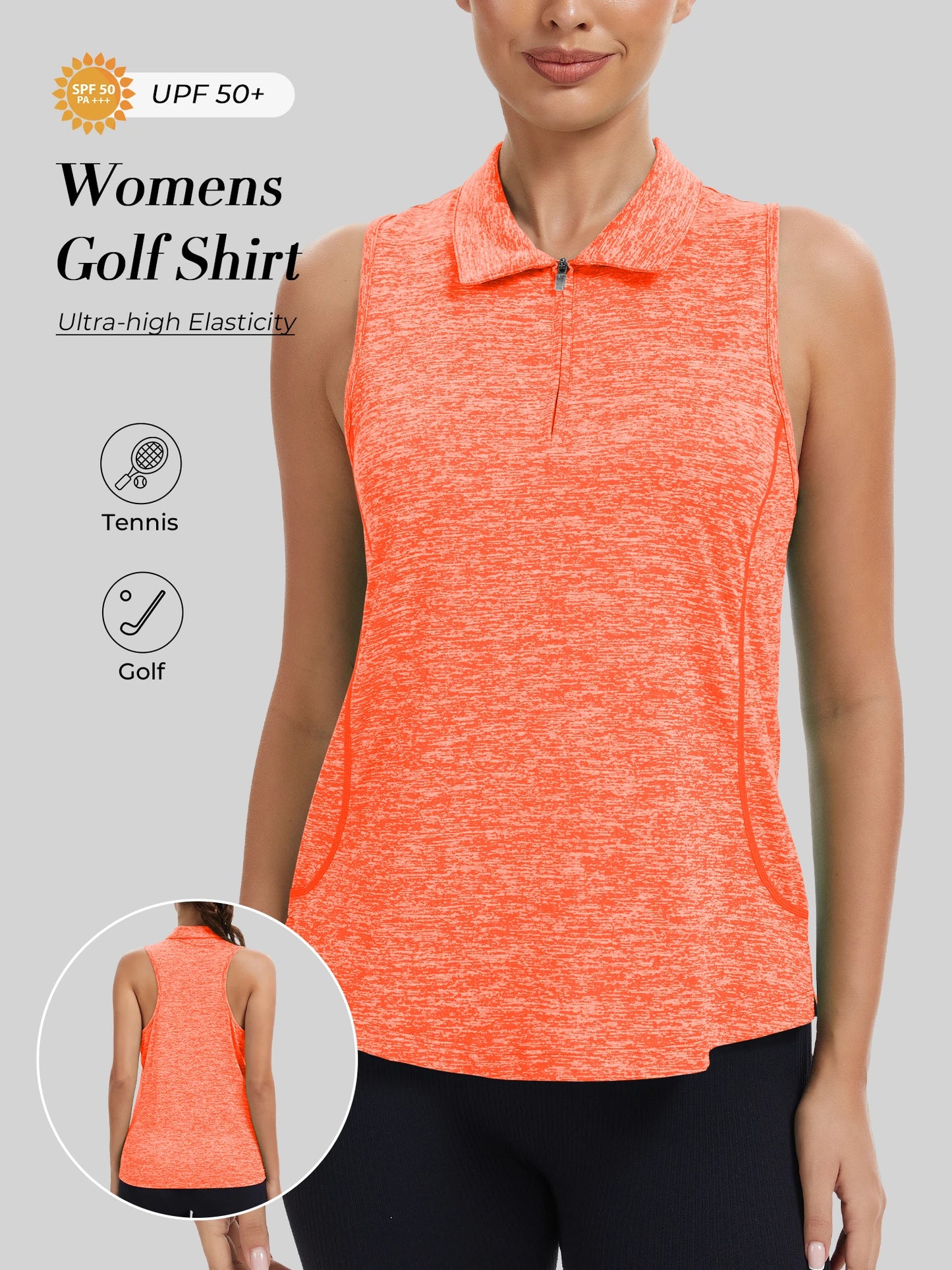 Elite Outdoor Store Sleeveless Golf Shirt Women Moisture Wicking