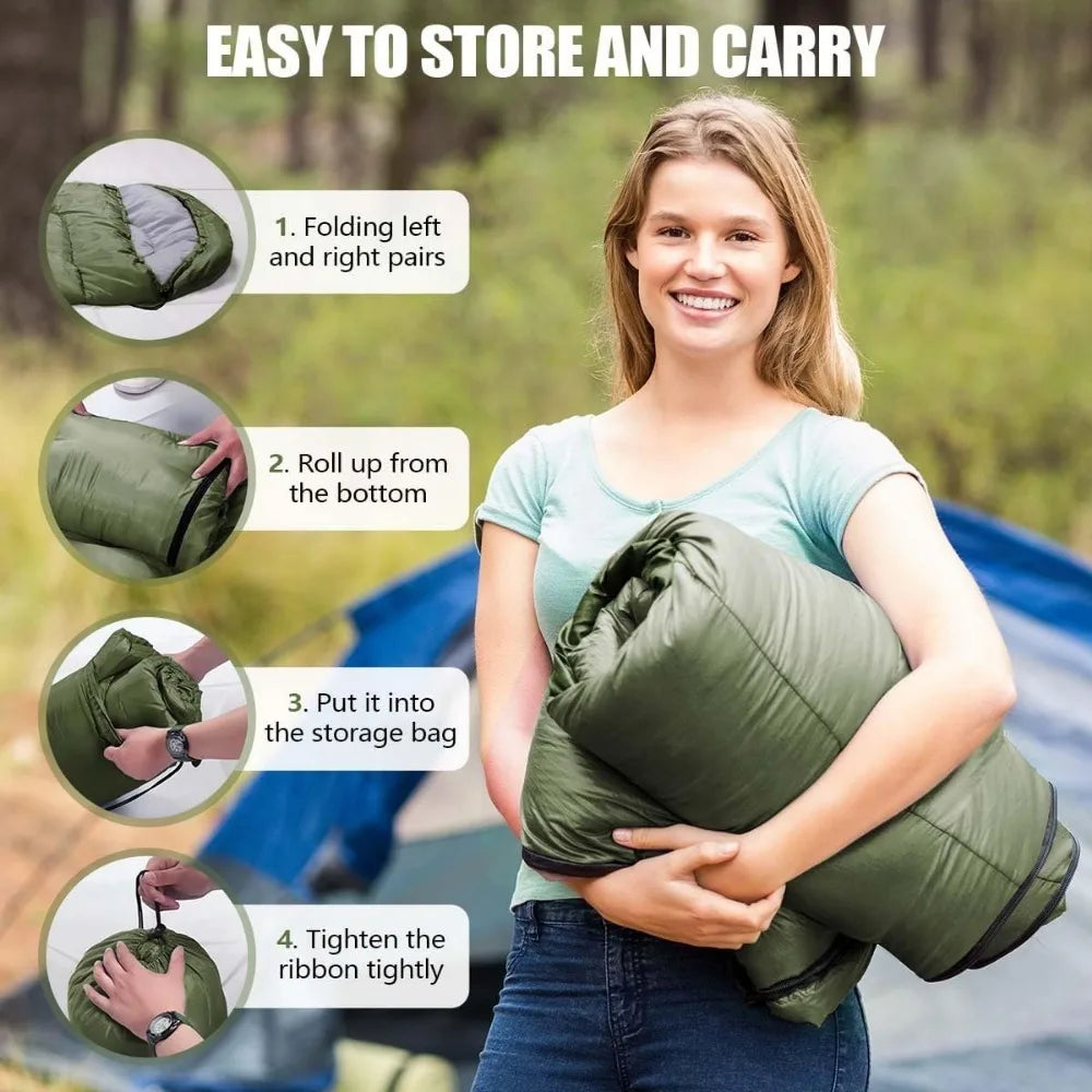 Portable Camping Sleeping Bag Polyester All Season