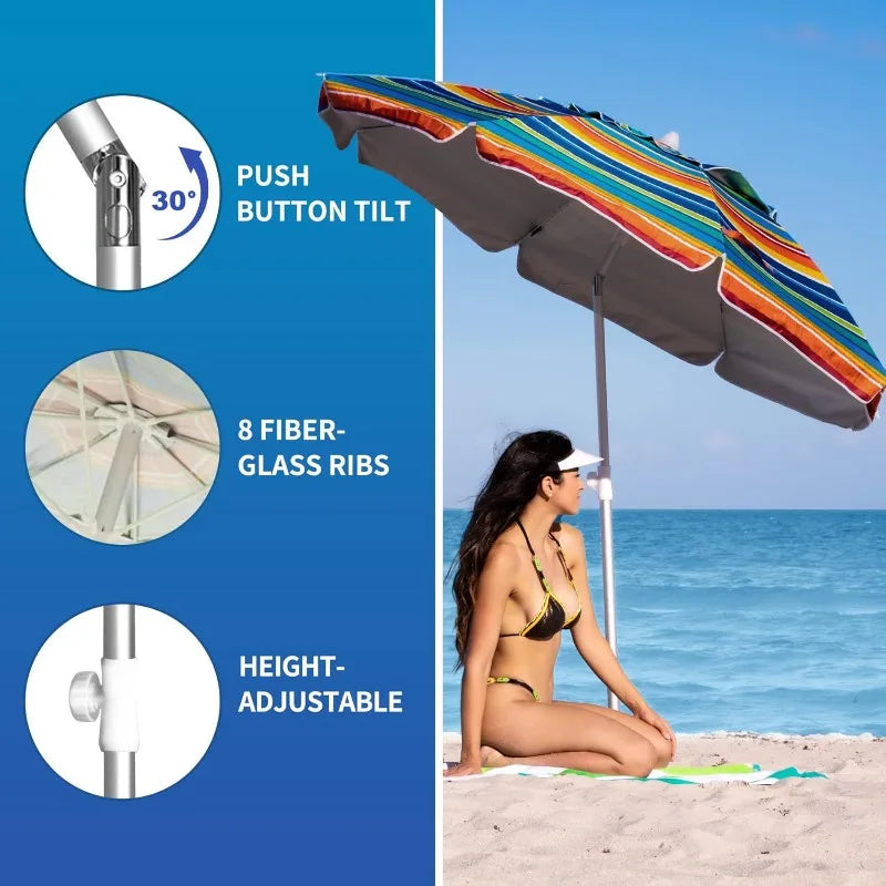 Elite Outdoor Store Beach Umbrella With Sand Anchor