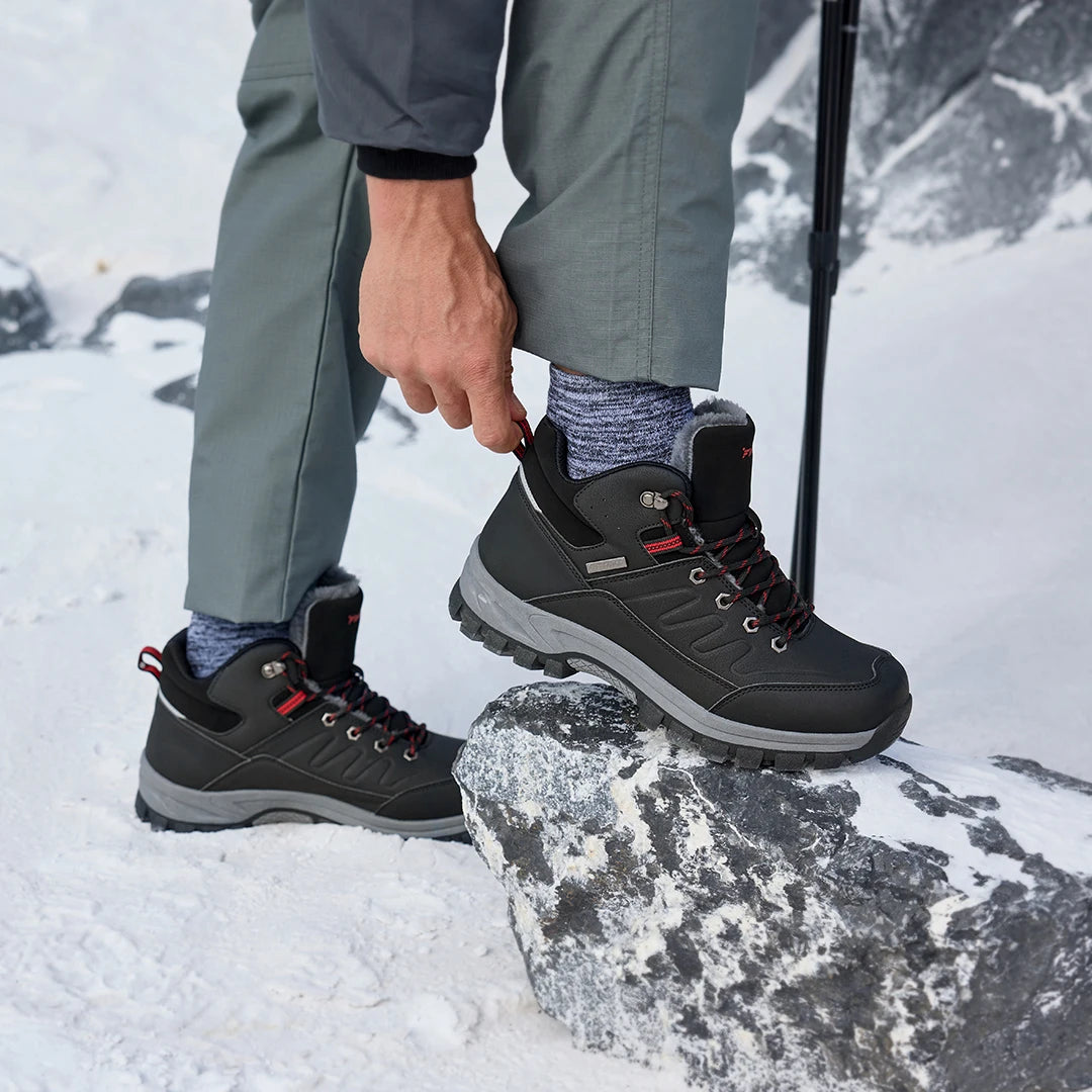 Men's Wide Snow Boots Winter Anti Slip Fur Lined Outdoor