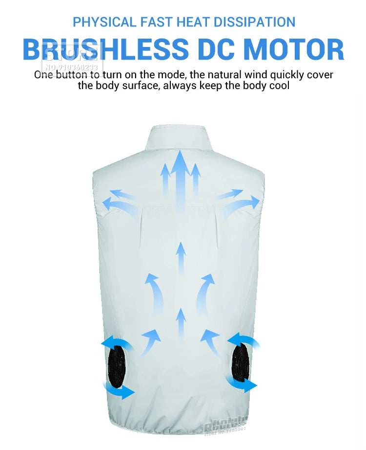 Wearable Cooling Vest With Fan For High Temperature Work