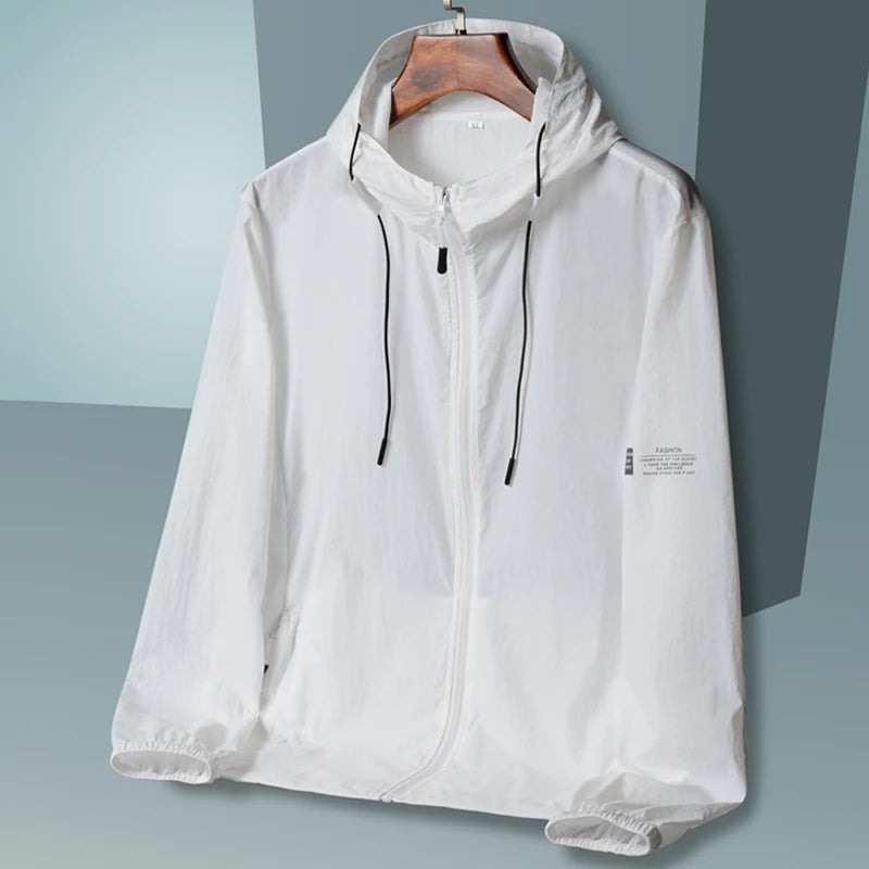 Unisex Summer Hooded Windbreaker Jacket Sun Protection Quick Dry Fishing Hunting