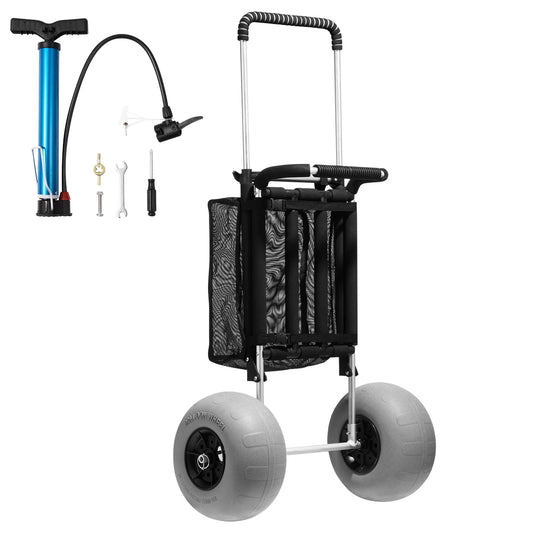 SucceBuy Beach Dolly With Large Wheels For Sand Outdoor Cart