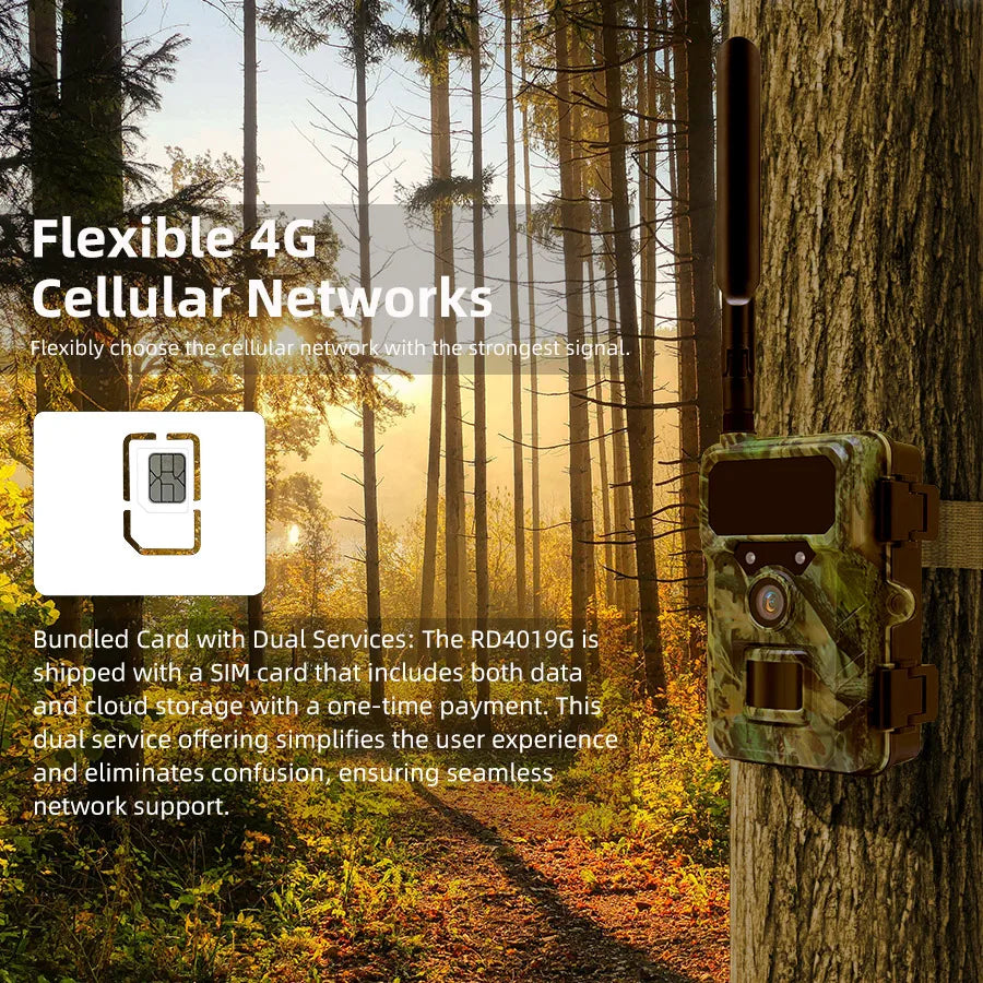 4G Cellular Trail Camera App Control 2.7K HD Night Vision