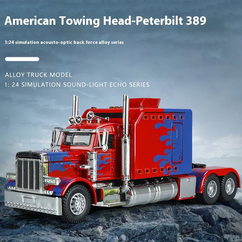 ModelGT Peterbilt 389 Diecast Car Model With Lights and Sound