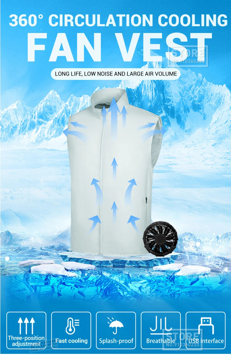 Wearable Cooling Vest With Fan For High Temperature Work