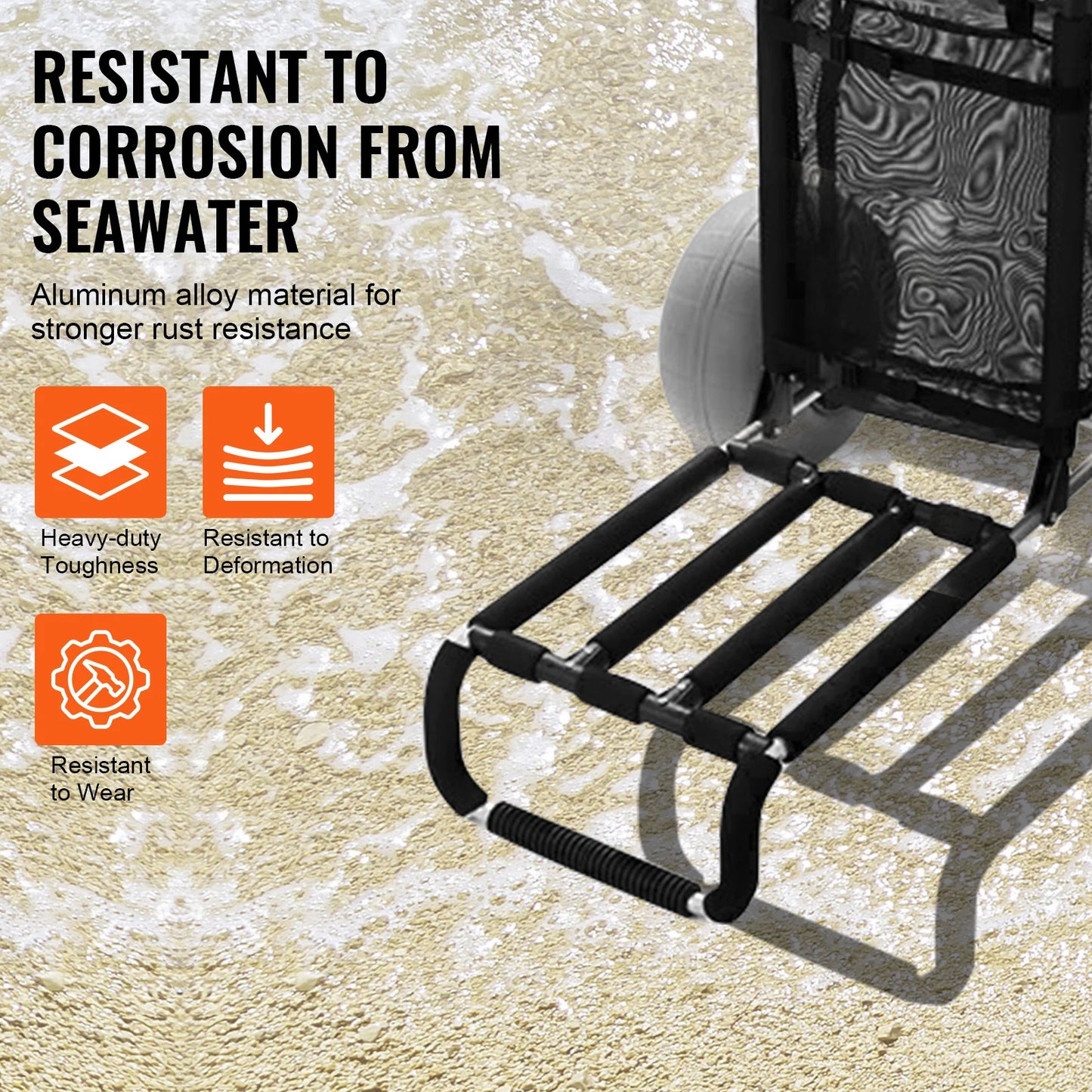 SucceBuy Beach Dolly With Large Wheels For Sand Outdoor Cart