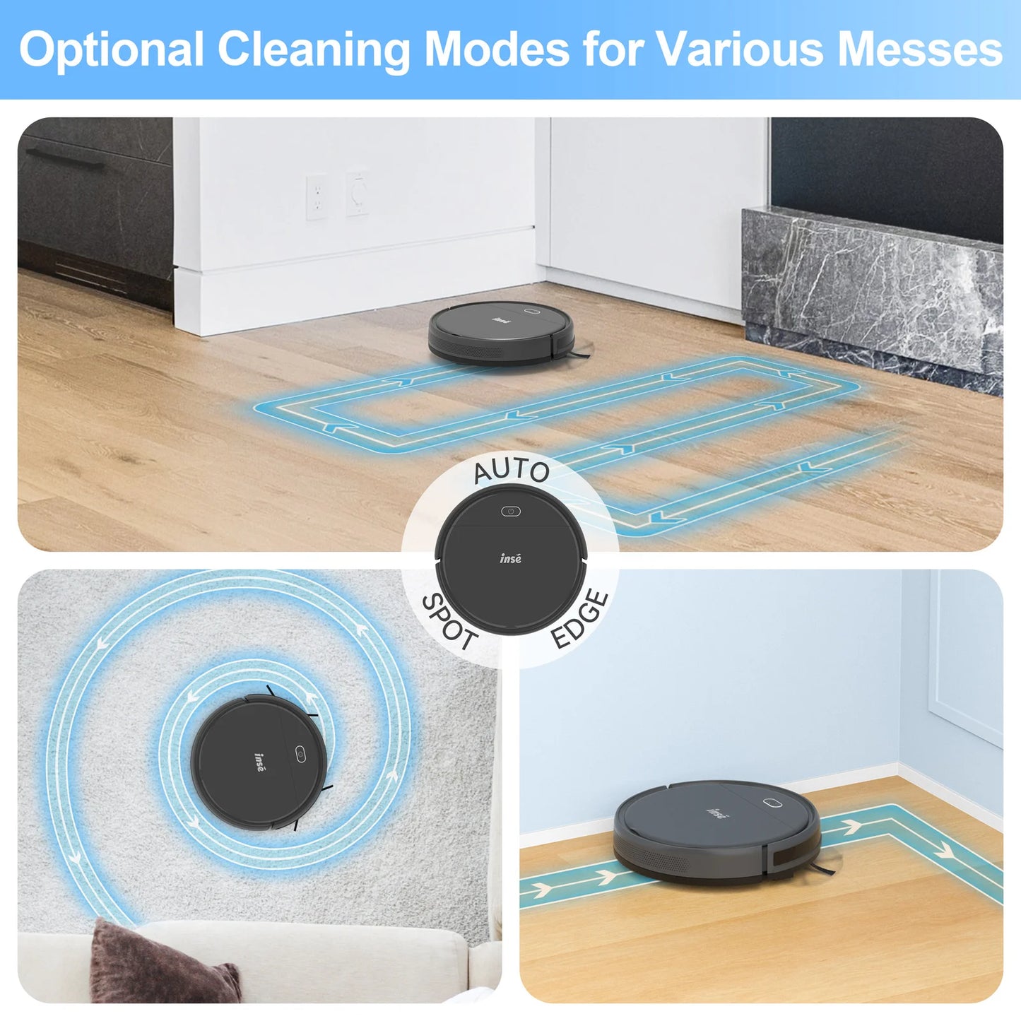 INSE Robot Vacuum Cleaner 3in1 Auto Cleaning Charging