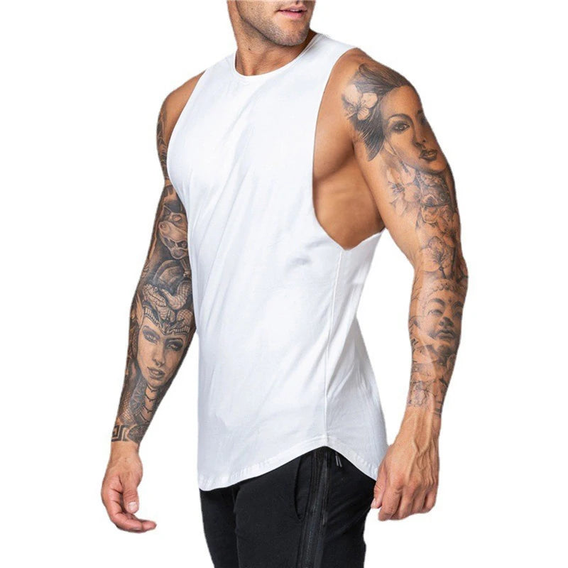 Mens Tank Top Training Singlet Sleeveless Workout Vest